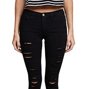 FRAME Le Color Rip Skinny Jeans